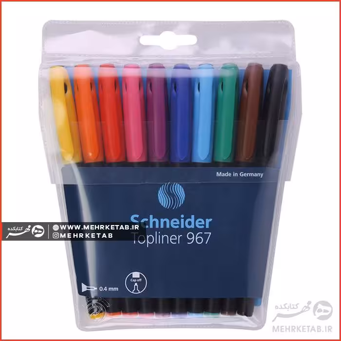 روان نویس نوک نمدی 10 رنگ اشنایدر سری Topliner 967