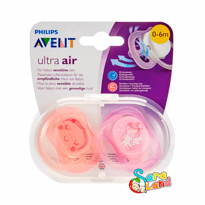 پستانک ارتودنسی اونت اولترا ایر 6-0 ماه تکی مدل SCF345/20