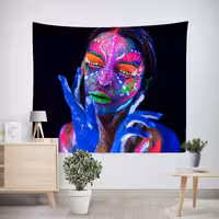 پوستر پارچه ای طرح بکدراپ آرایشی کد 04