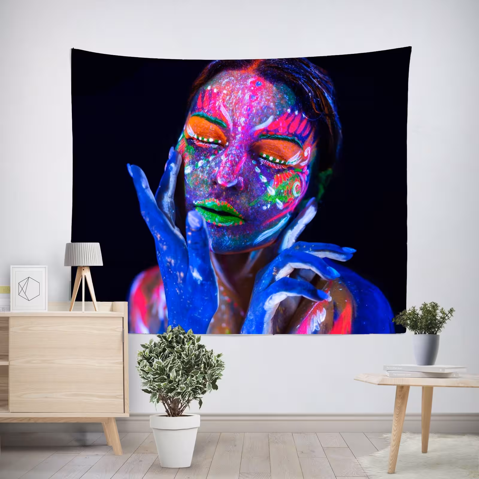 پوستر پارچه ای طرح بکدراپ آرایشی کد 04