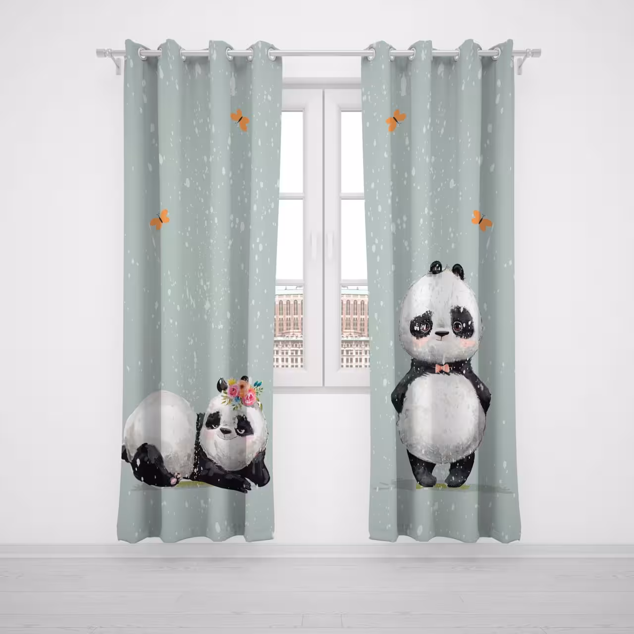 پرده پنلی بچگانه طرح پاندا کوچولو کد A2343