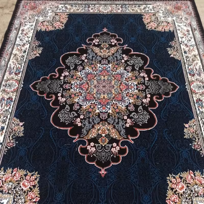 فرش ماشینی 12متری کاشان بی سی اف 440شانه  نقشه مایا(ارسال رایگان)