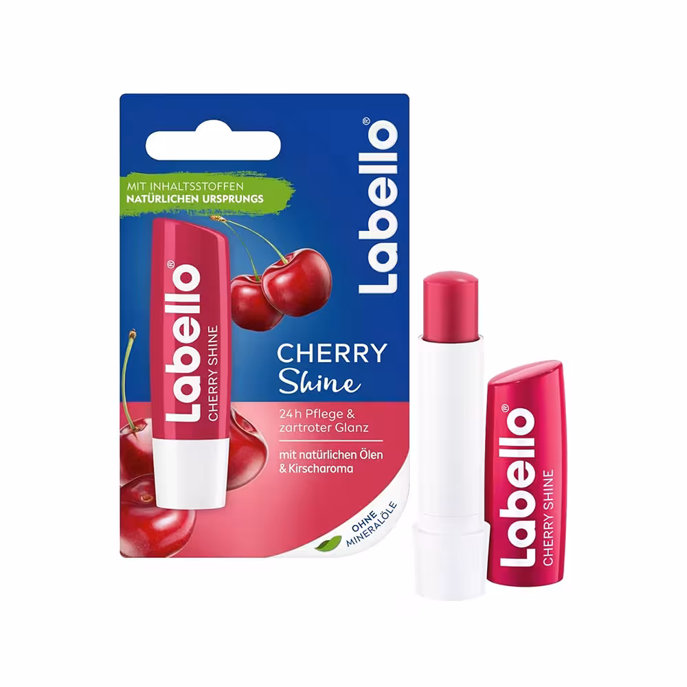 بالم لب مرطوب کننده گیلاس لابلو Labello Cherry Shine Lip Care Balm