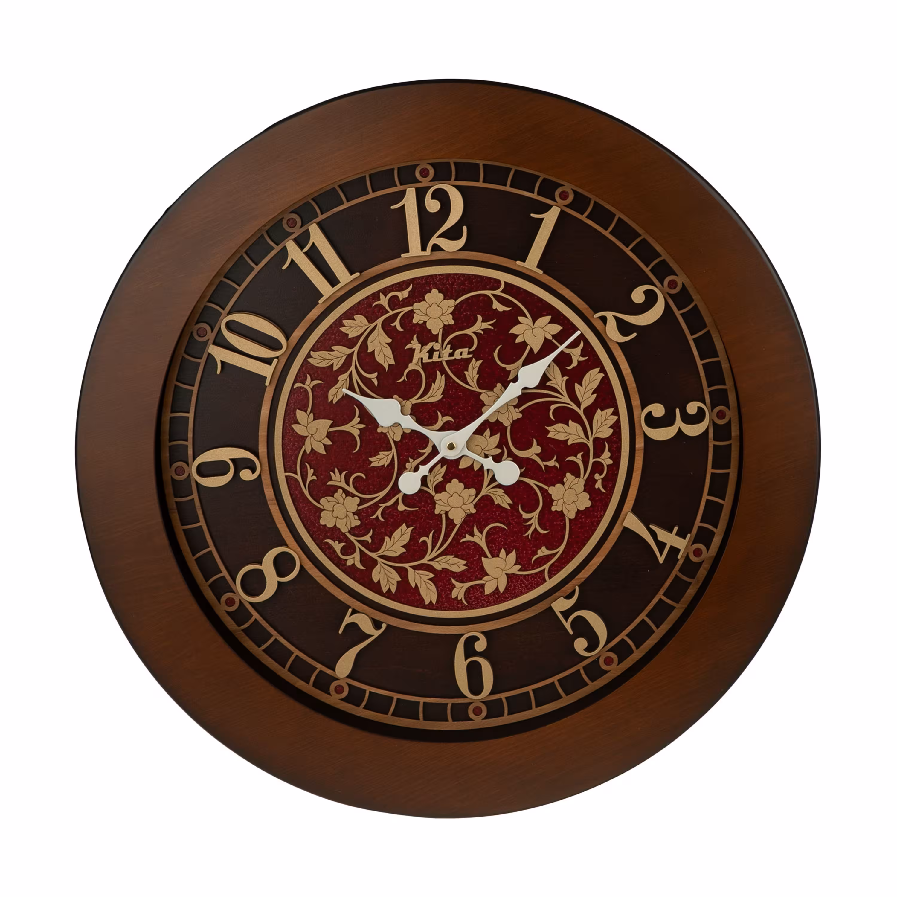 ساعت دیواری چوبی کیتا مدل رویال کد CKS 648-ZC80 - (قطر 80 cm)