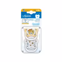 پستانک ارتودنسی  6 تا 18 ماه  دکتر براون Dr Brown’s طرح ببر و زنبور عسل بسته دو عددی