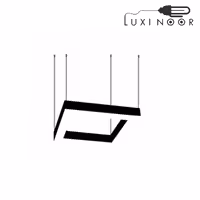 چراغ لاینر آویز مربع 1M  اف ای سی 80 وات -L5050SQ-RGB