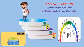 پاورپوینت سوالات نهایی همراه با پاسخ فصل سوم: شیمی جلوهای از هنر، زیبایی و ماندگاری ترکیبات کووالا