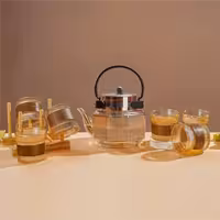 سرویس قوری و استکان پیرکس L28 | amazonchi