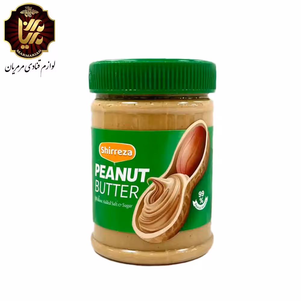 کره بادام زمینی کرمی رژیمی شیررضا بسته 400 گرمی