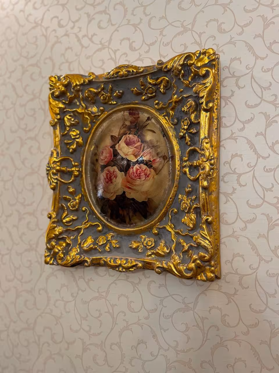 تابلو دیواری آبکاری طلا دکوپاژ شده کد 102412