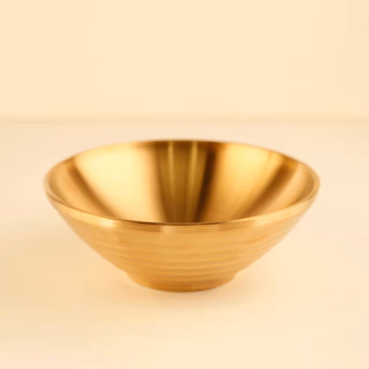 کاسه مخروطی شیاردار طلایی مات متوسط آسا