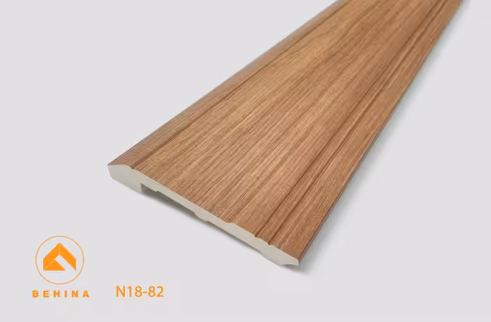 قرنیز 13.5 سانت روی سنگی | رنگ طرح چوب | شاخه 3 متری | کد N18-82