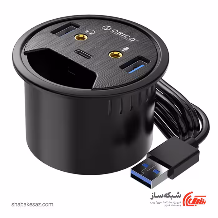 قیمت و خرید هاب ORICO DESK-2U1C با 3 پورت USB 3.0 - شبکه ساز