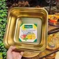 لگن 5 تیکه مربع طلایی