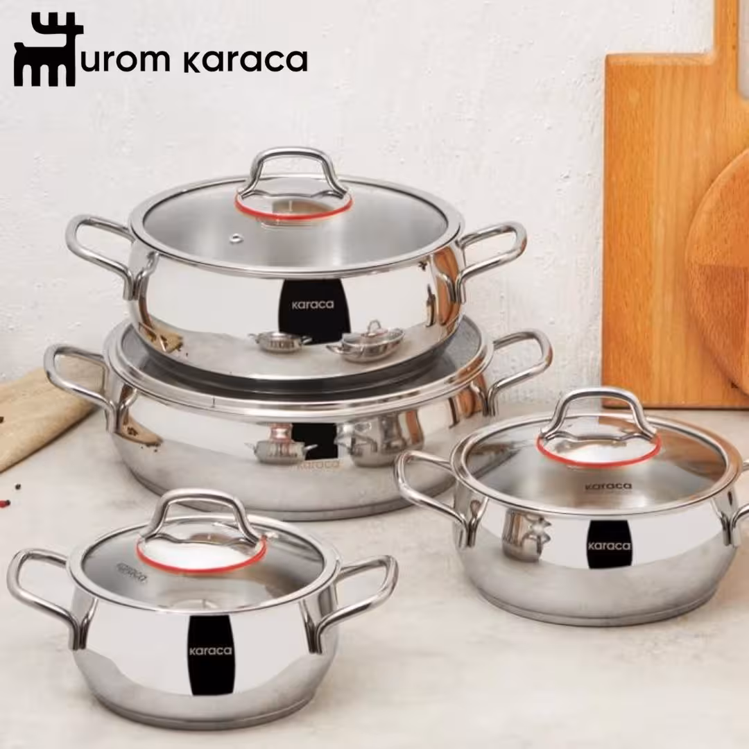 سرویس قابلمه استیل 8 پارچه کاراجا Emirgan