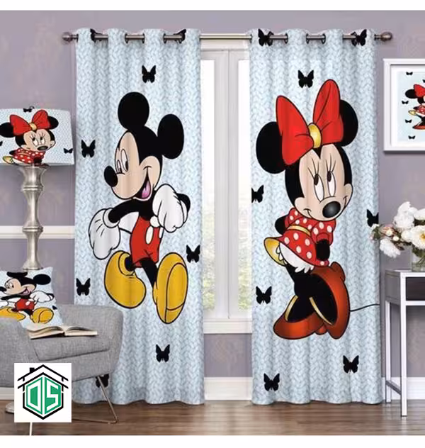 پرده کودک میکی موس کد A0116