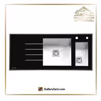 سینک شیشه ای پرنیان استیل توکار مدل 4103