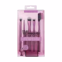 ست 5 عددی براش چشم ابرو   لیوان رو میزی ریل تکنیک REAL TECHNIQUES BY SAM & NICE enhanced eye set for shadow eyeliner mascara