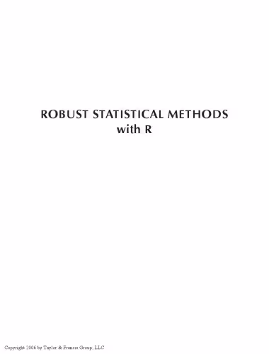 خرید و دانلود نسخه کامل کتاب Robust Statistical Methods With R