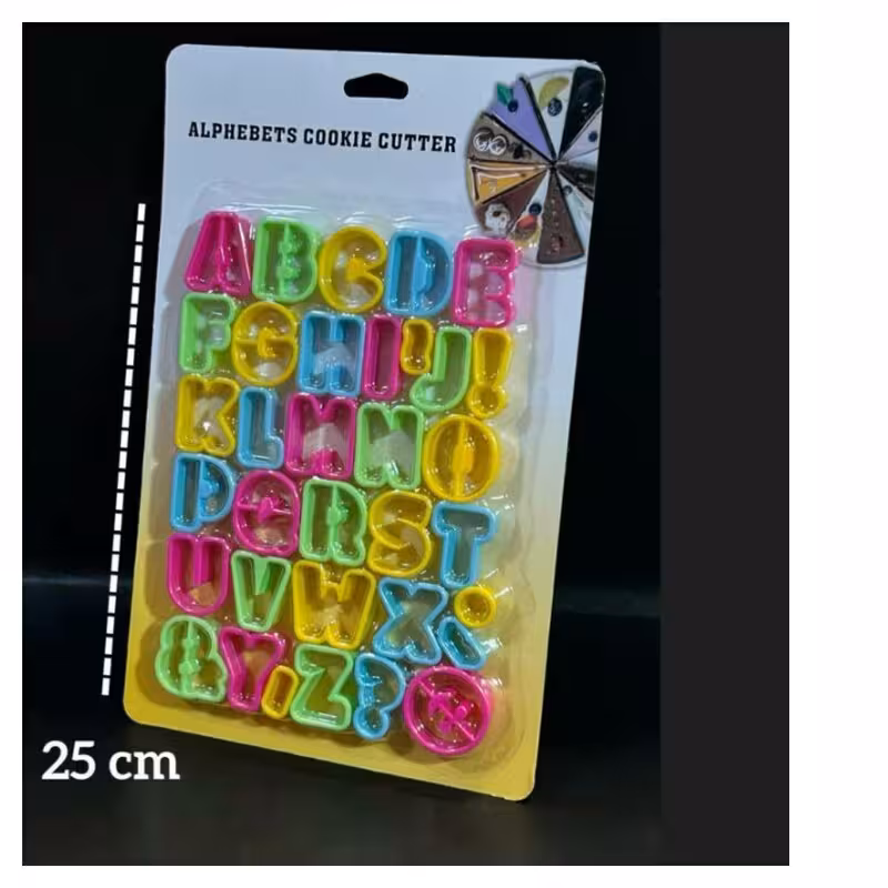 کاتر حروف انگلیسی پلاستیکی رنگی