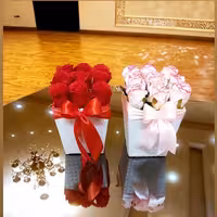 باکس گل رز مصنوعی پارچه ای ماندگار و قابل شستشو (عالیجناب) | amazonchi
