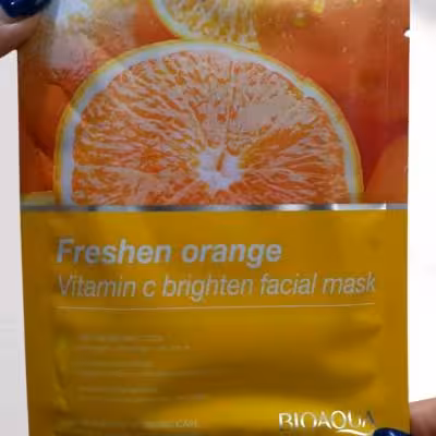 ماسک ورقه‌ای پرتقال – ویتامین C برای پوستی روشن و شاداب »