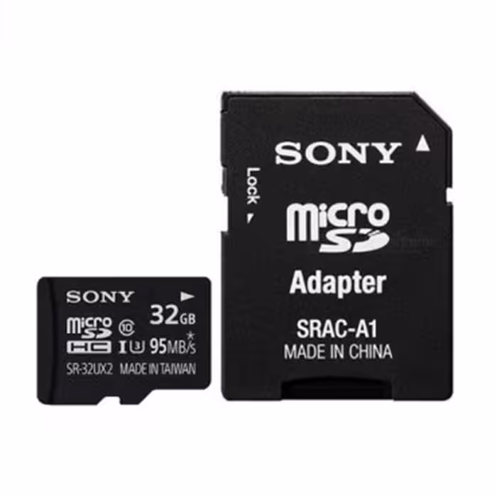 کارت حافظه microSDHC سونی SR-32UX2A کلاس 10 سرعت 95MBps ظرفیت 32 گیگابایت همراه با آداپتور SD