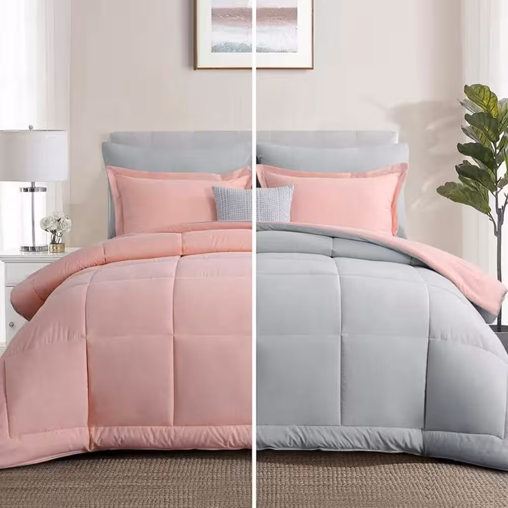 روتختی ساده طوسی و صورتی کد B23