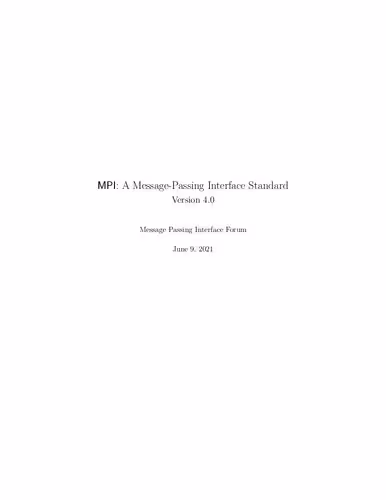 خرید و دانلود نسخه کامل کتاب MPI: A Message-Passing Interface Standard
