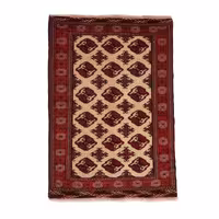 فرش قدیمی دستباف یک و نیم متری مدل ترکمن کد 40206126