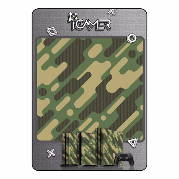 PlayStation 4 Slim Skin – Green Camouflage