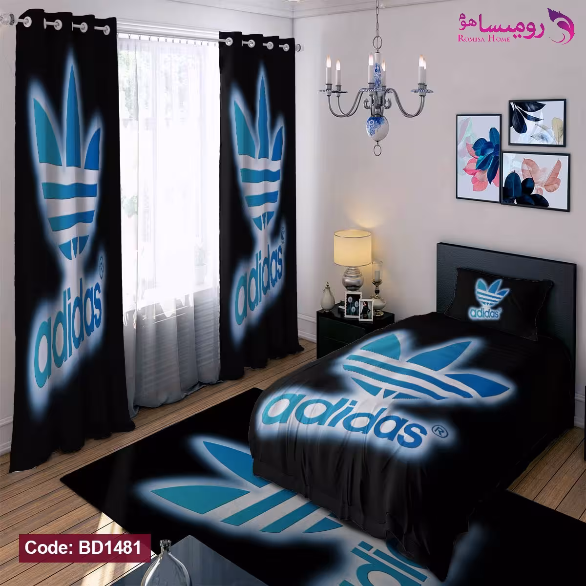 قیمت و خرید روتختی طرح ADIDAS یک نفره برند دکو کد BD1481