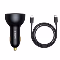 شارژر فندکی باسئوس مدل  CCZX-160CO 160W به همراه کابل تبدیل Usb-c | کالا مکس