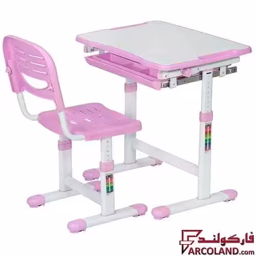 ست میز تحریر و صندلی مدل قابل تنظیم رنگ بنفش