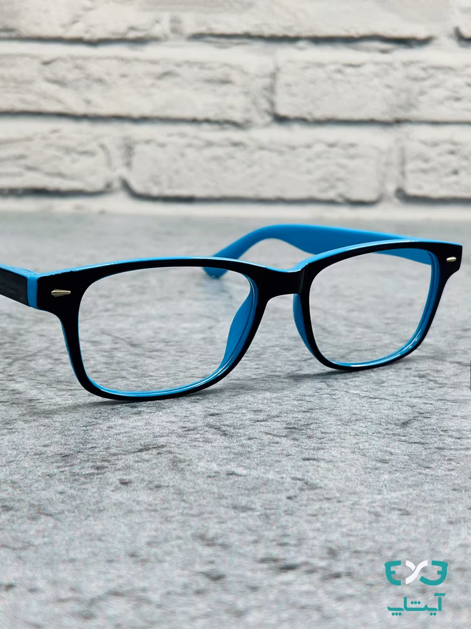 عینک مطالعه مشکی آبی