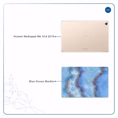برچسب پوششی ماهوت مدل Blue Ocean Marble مناسب برای تبلت هوآوی Mediapad M6 10.8 2019