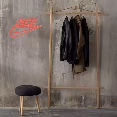 چراغ دیواری نئون دیزاین طرح Nike-Text_RD