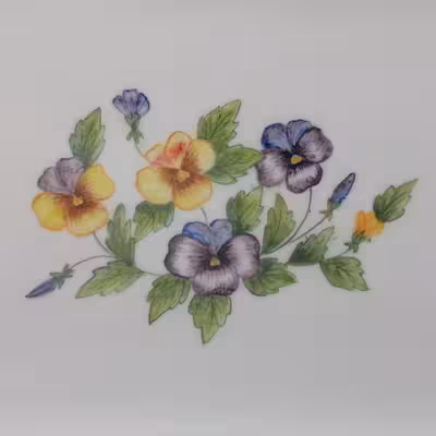 سینی سرامیکی هیوا طرح بنفشه کد 10912974