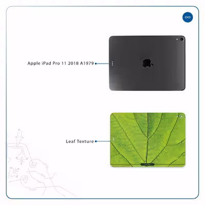 برچسب پوششی ماهوت مدل Leaf-Texture مناسب برای تبلت اپل iPad Pro 11 2018 A1979
