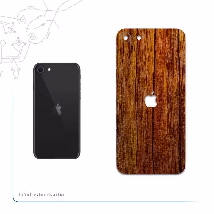 برچسب پوششی ماهوت مدل Orange-Wood مناسب برای گوشی موبایل اپل iPhone SE 2022