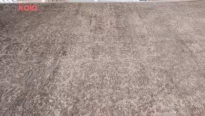 فرش ماشینی زمرد مشهد طرح پتینه کد TA113 زمینه طوسی