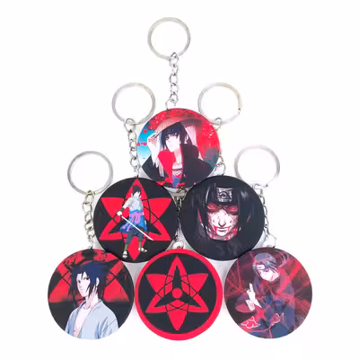 جاکلیدی خندالو مدل انیمه ناروتو شارینگان کد 382B مجموعه 6 عددی