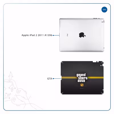 برچسب پوششی ماهوت مدل Gta-Game مناسب برای تبلت اپل iPad 2 2011 A1396