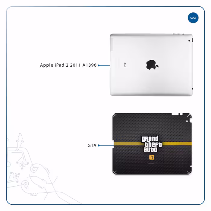 برچسب پوششی ماهوت مدل Gta-Game مناسب برای تبلت اپل iPad 2 2011 A1396