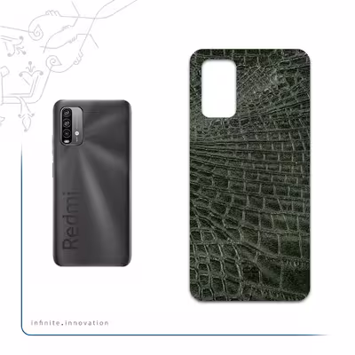 برچسب پوششی ماهوت مدل Green-Crocodile-Leather مناسب برای گوشی موبایل شیائومی Redmi Note 9 4G