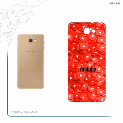 برچسب پوششی ماهوت مدل Youtube مناسب برای گوشی موبایل سامسونگ Galaxy J5 Prime