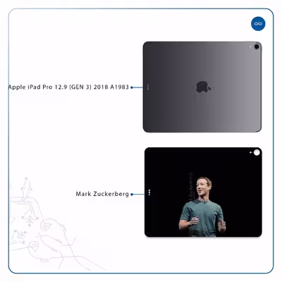 برچسب پوششی ماهوت مدل Mark Zuckerberg مناسب برای تبلت اپل iPad Pro 12.9 (GEN 3) 2018 A1983