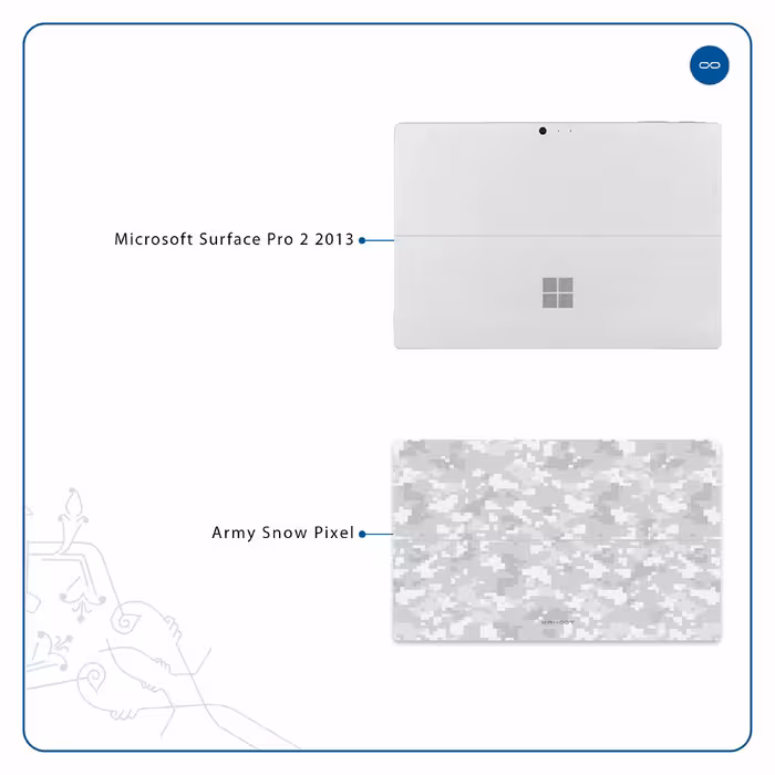 برچسب پوششی ماهوت مدل Army-Winter-Pixel مناسب برای تبلت مایکروسافت Surface Pro 2 2013