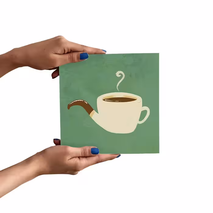 تابلو شاسی ترمه طراحان ایده مدل یک فنجان نیکوتین کد cfp1015