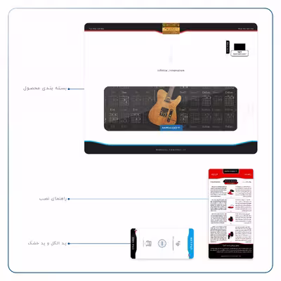 برچسب پوششی ماهوت مدل Guitar-Instrument مناسب برای تبلت اپل iPad 9.7 (GEN 5) 2017 A1823